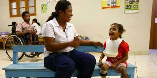 Young girl receiving Medical Care from Nurse