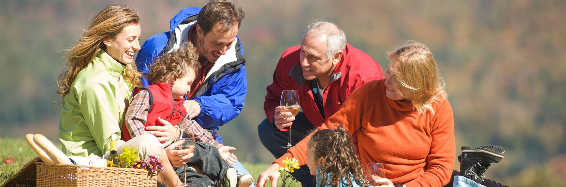 Family and Friends Enjoying a Picnic