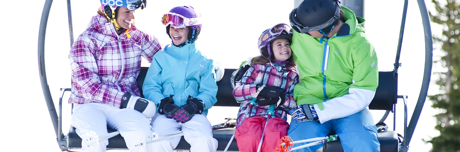 Family on Ski Lift in Pagosa Springs, Colorado